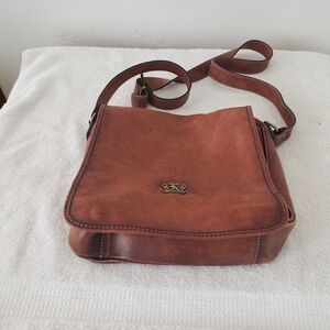 Pratesi Firenze vintage brown leather bag made in Italy